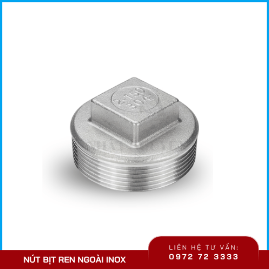 Nút bịt ren ngoài inox