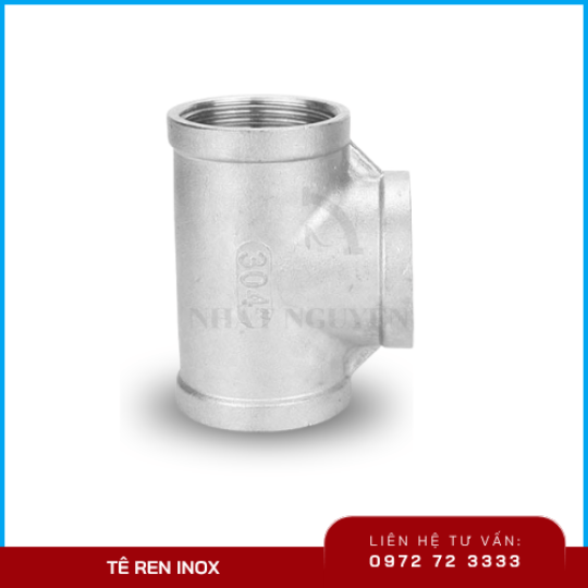 Tê ren inox